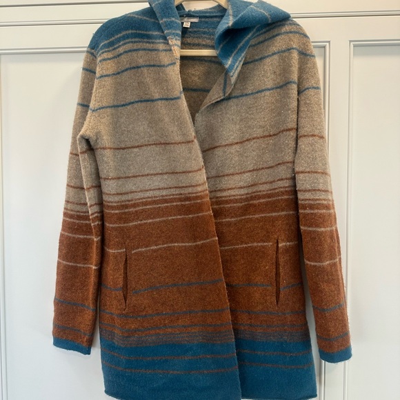 HornyToad medium, hooded, open, long cardigan - Picture 3 of 6